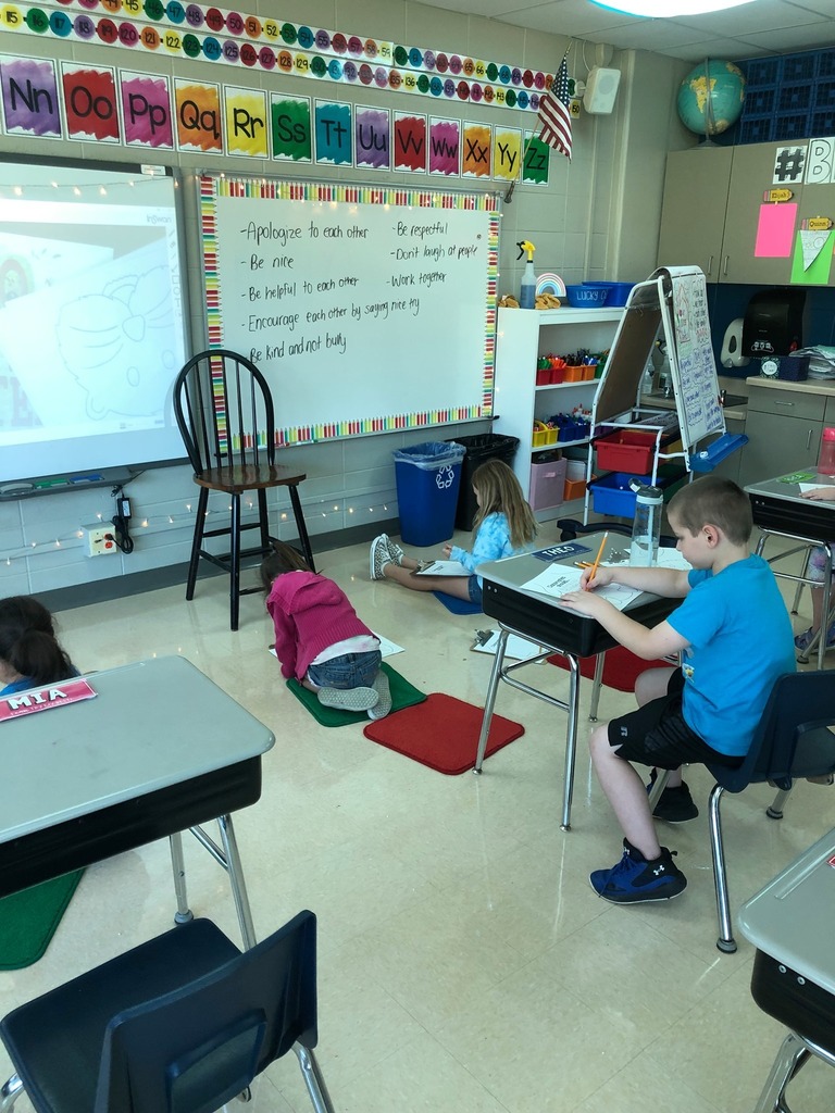 Students working in classroom