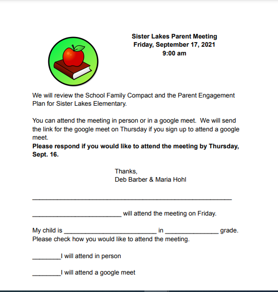 Parent Meeting