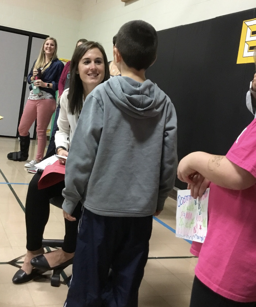 We did it! MP East secretly surprised Principal @robincfoster on #BossDay. We threw a “Surprise & Delight” assembly in her honor. Classes showered her with gifts & even dressed like Mrs. Foster! ❤️😂 #mphawks