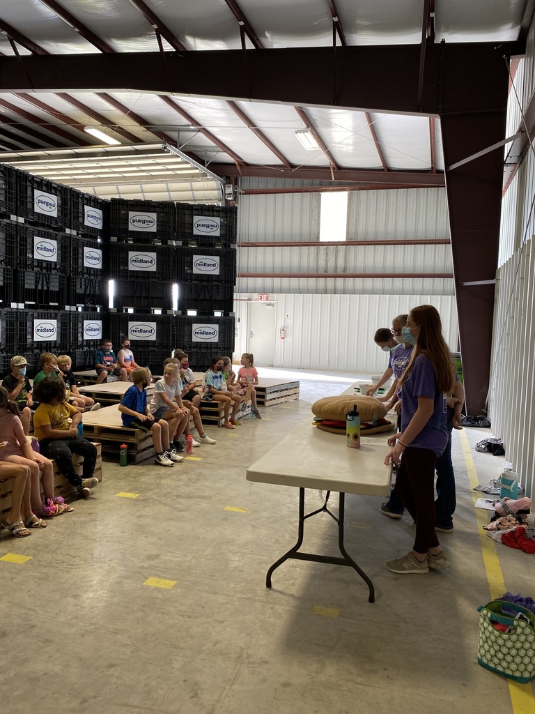 students presenting to kids