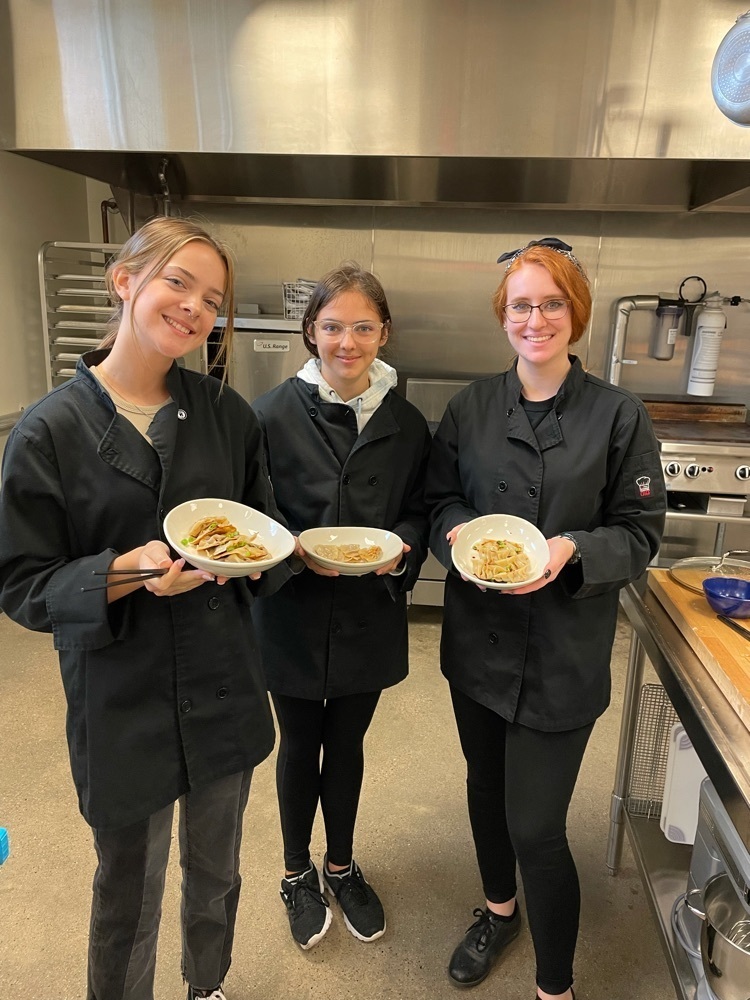 students with dumplings