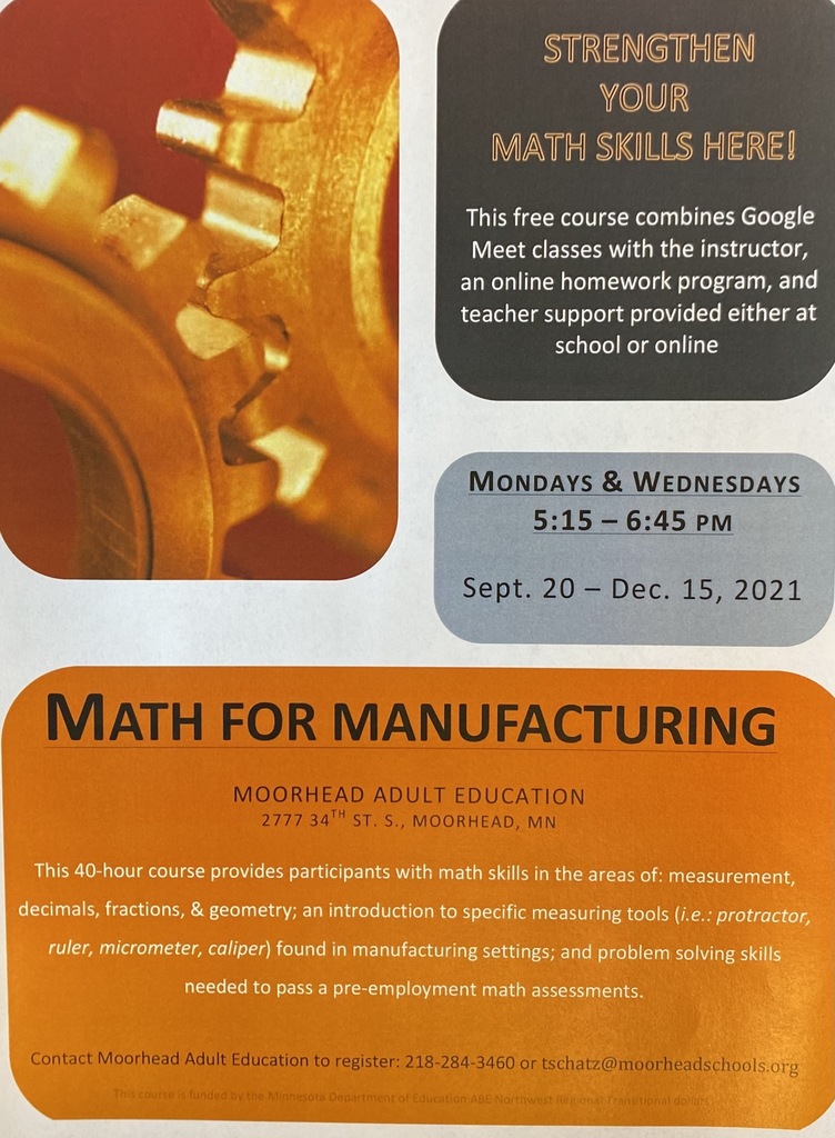 Math for Manufacturing class