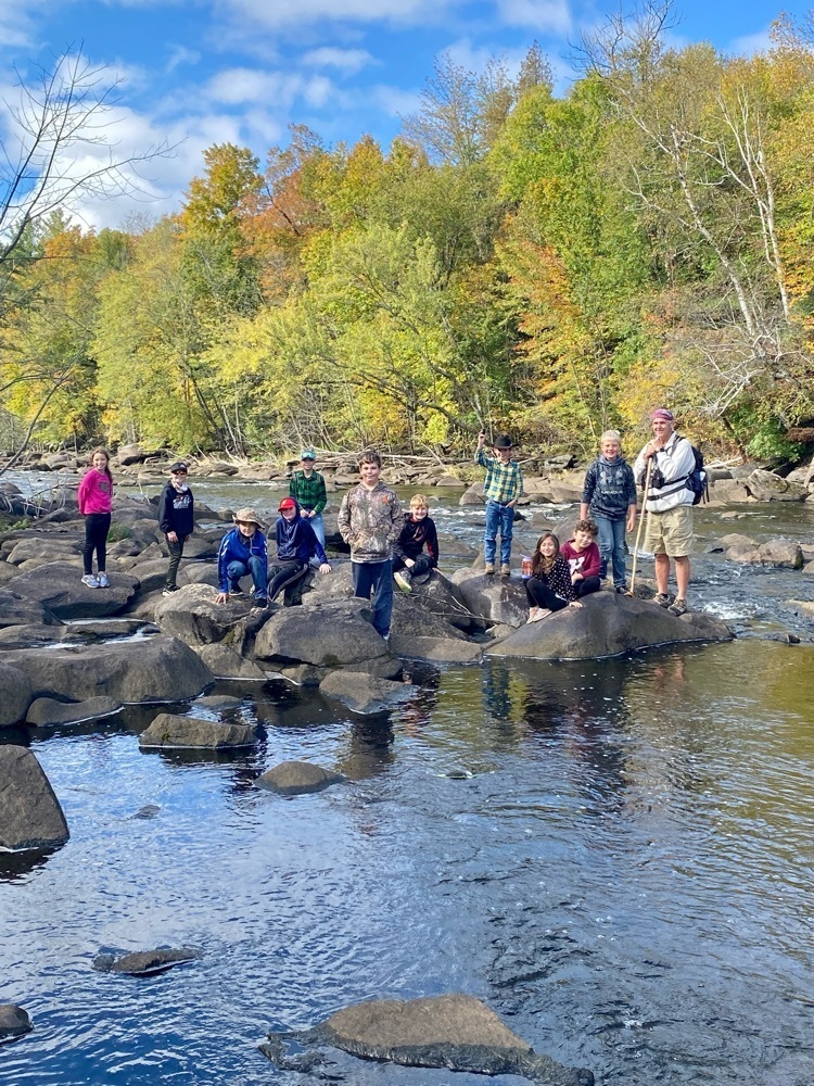 Students had the opportunity to explore the river rocks and search for uniquely formed rocks that were once used as food preparation tools by Native Americans  