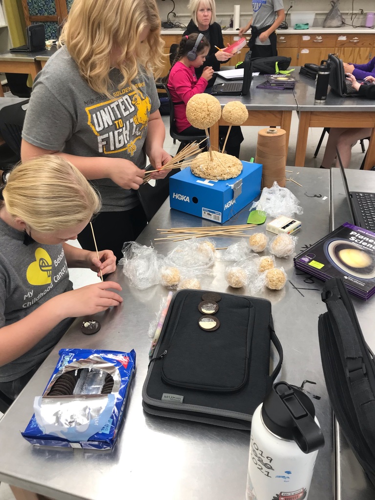 students working on moon project