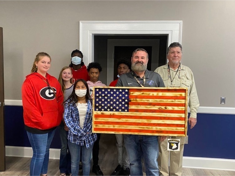 Hathaway with American Flag