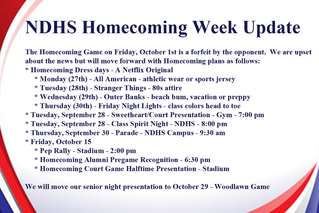 NDHS Homecoming Update