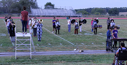 RVHS marching band practice