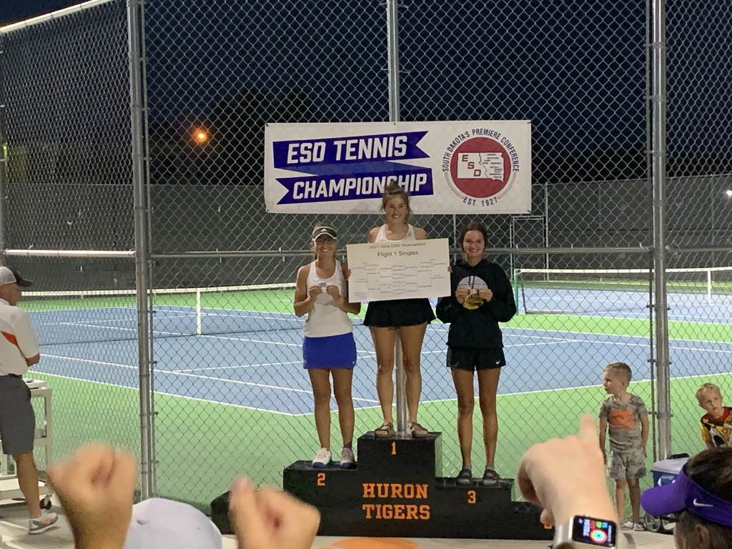 Yankton Gazelles' tennis team took second place at the ESD meet on Tuesday. The state tournament will be October 4 and 5 in Sioux Falls!
