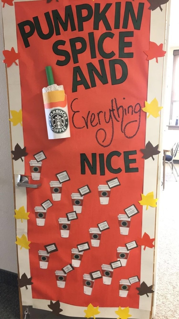 Ms. Kennedy's decorated door.