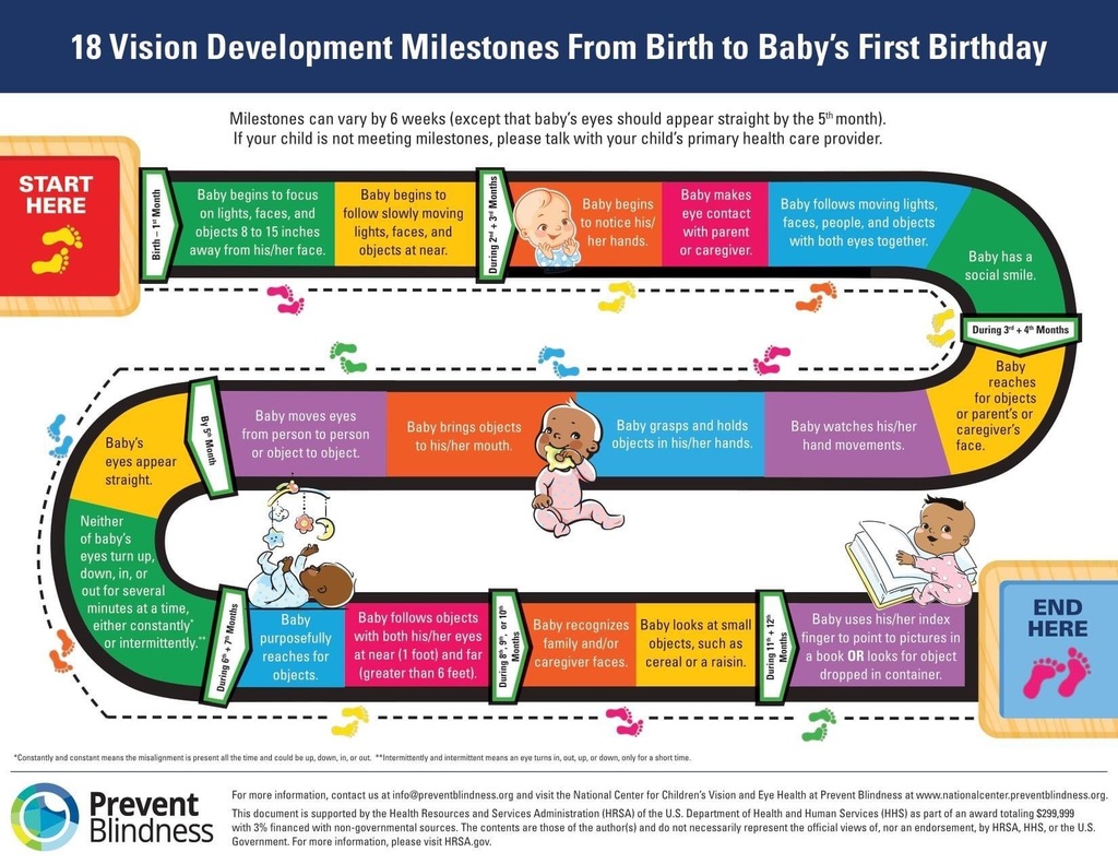 Vision development milestones