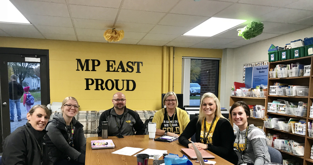 Meetings before school! Meetings during school! Meetings after school! Meet the MP East IPI (Instructional Practice’s Inventory) Team Meeting before school to review their recent data collection and preparation for their staff meeting presentation next week. 😊#mphawks