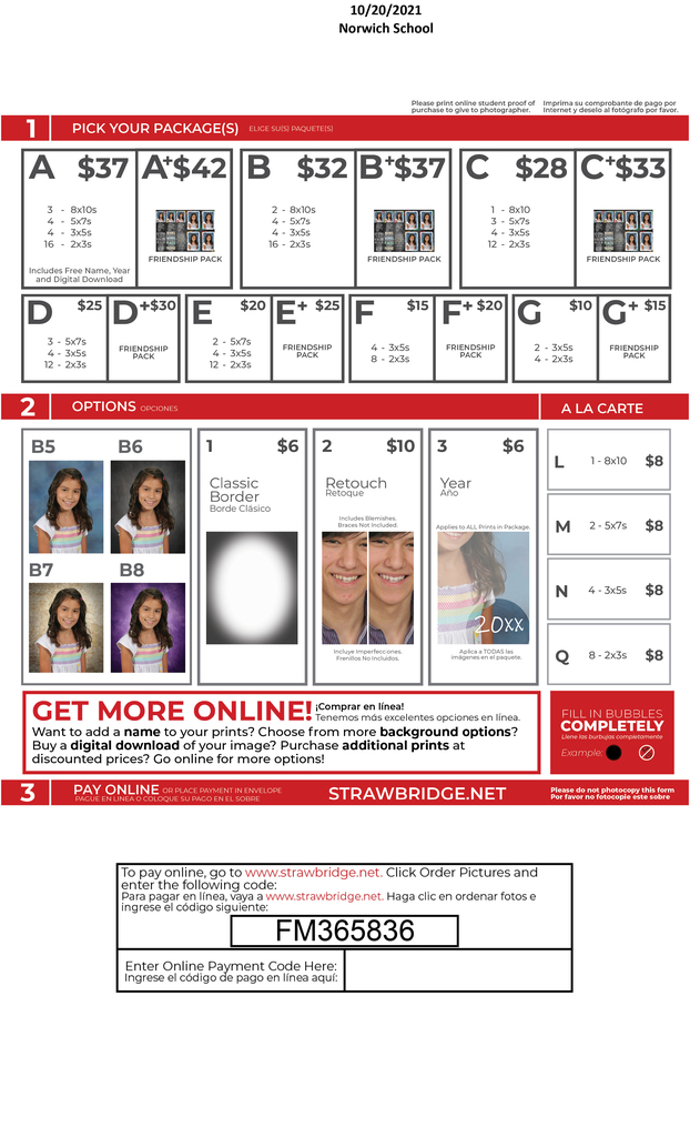 retake order form