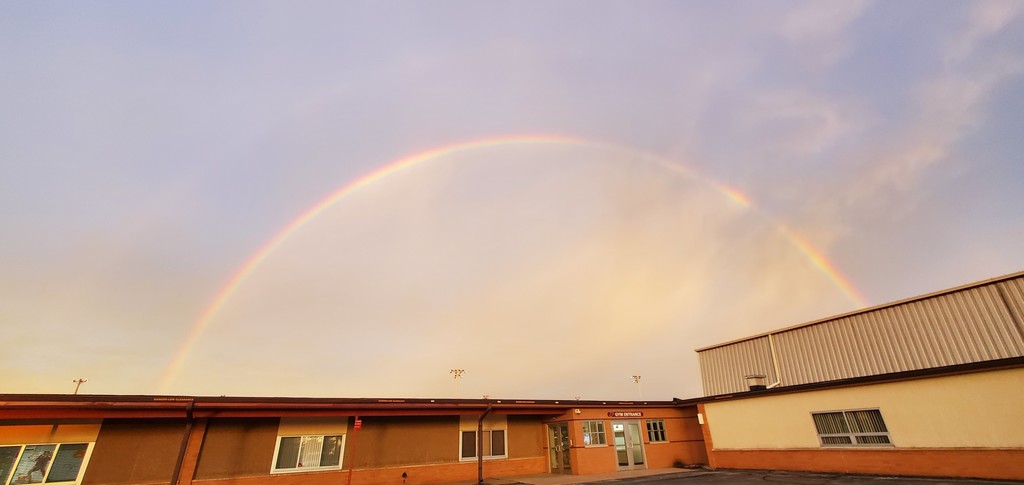 Rainbow Over School