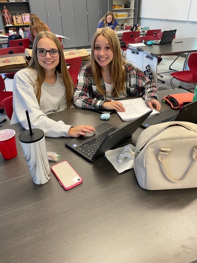 students working 