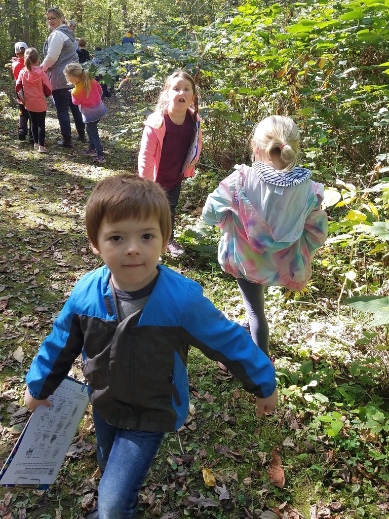 Students outdoors at Foster Woods