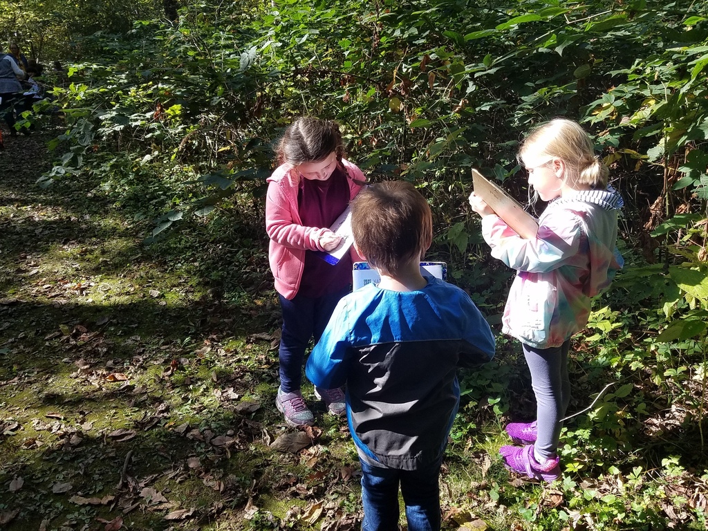 Students outdoors at Foster Woods