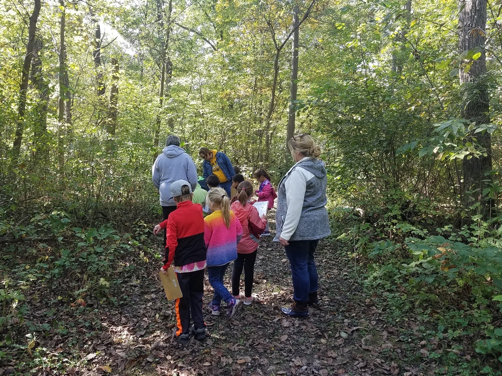 Students outdoors at Foster Woods