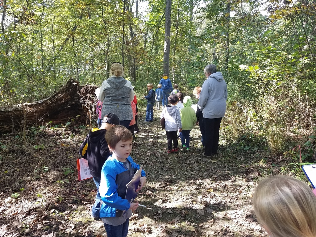 Students outdoors at Foster Woods