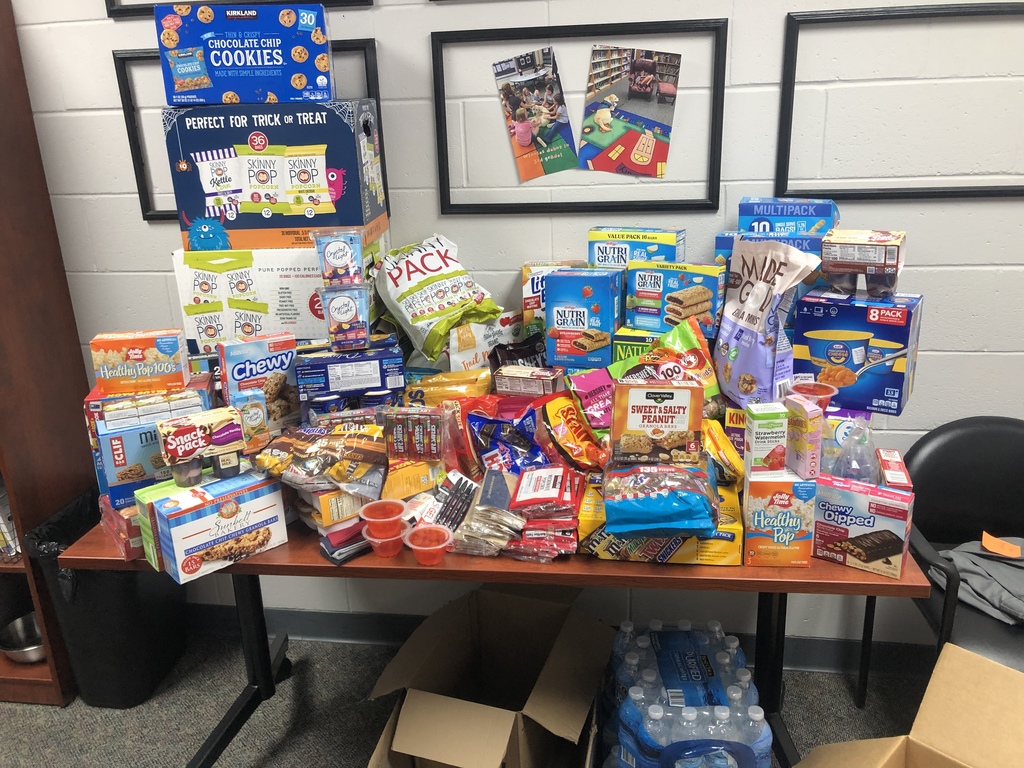 Donations on a table