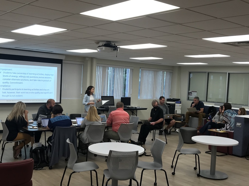 Teachers in a professional learning meeting
