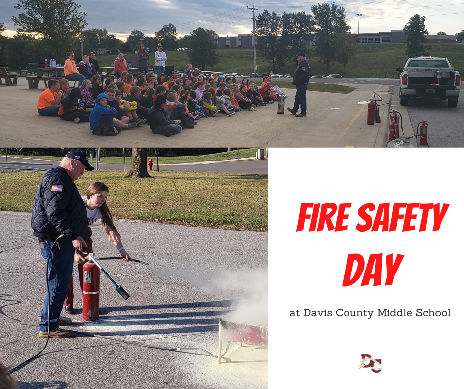 Thank you to the Bloomfield Fire Department for educating DCMS on Fire Hazards and Fire Safety! 