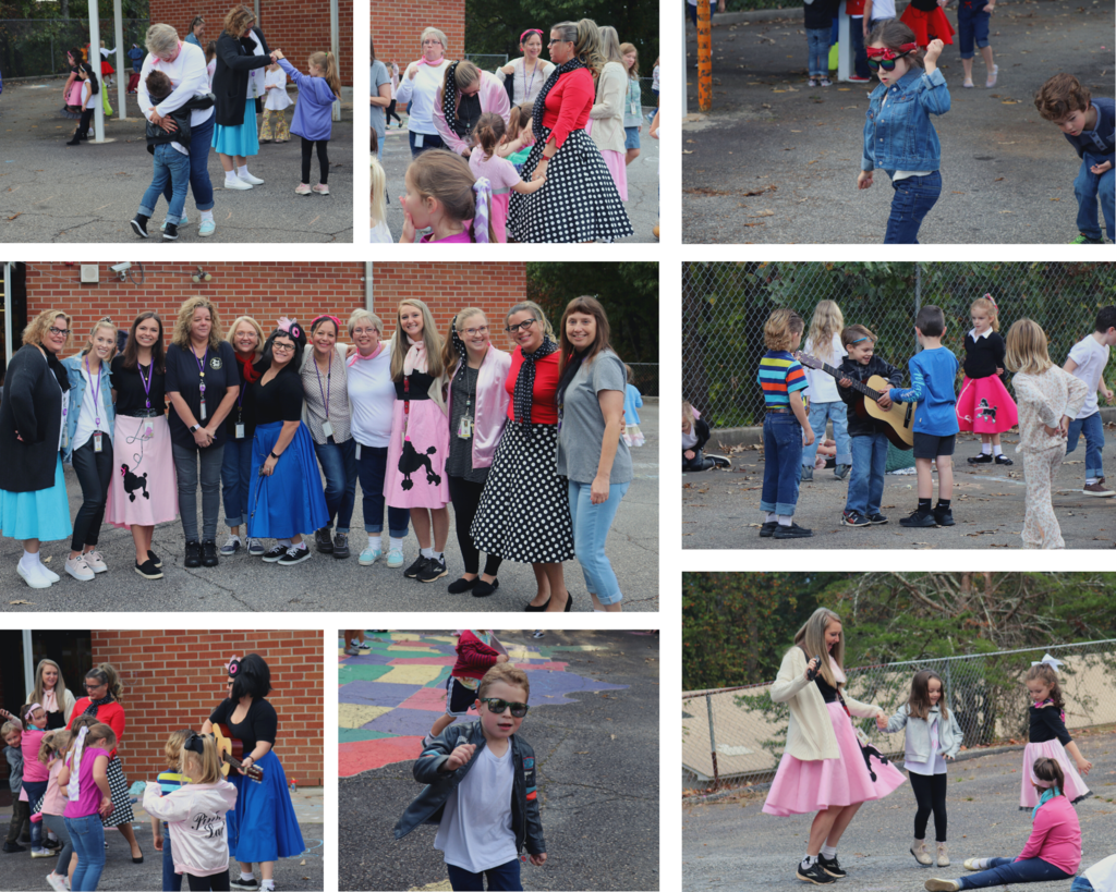 LCES Kindergarten celebrated the 50th day of school with a 50s themed Sock Hop! #TR1BE