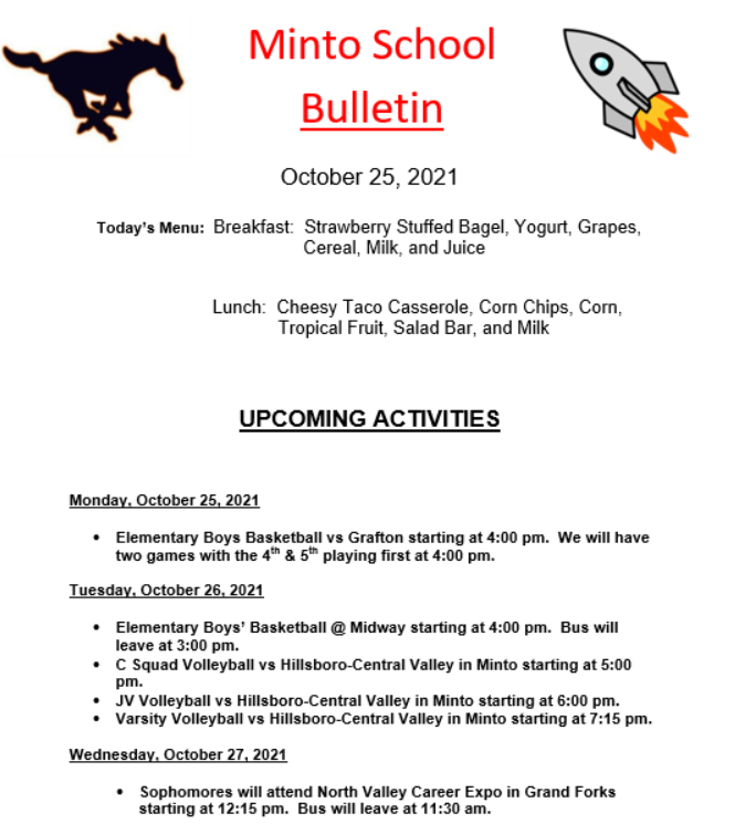 Daily Bulletin 10-25-21