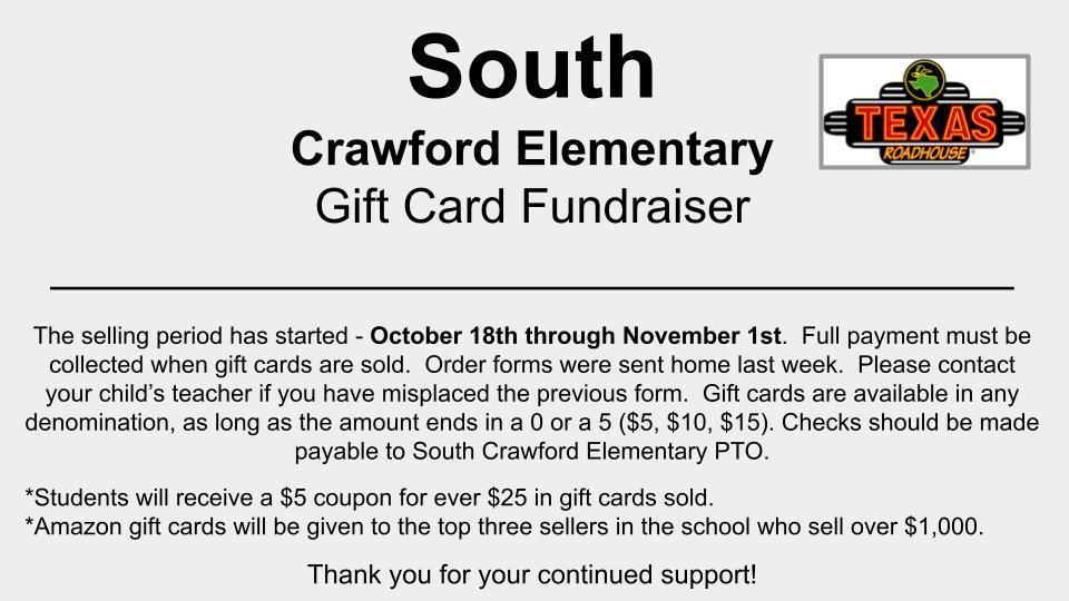 Texas Roadhouse gift card fundraiser