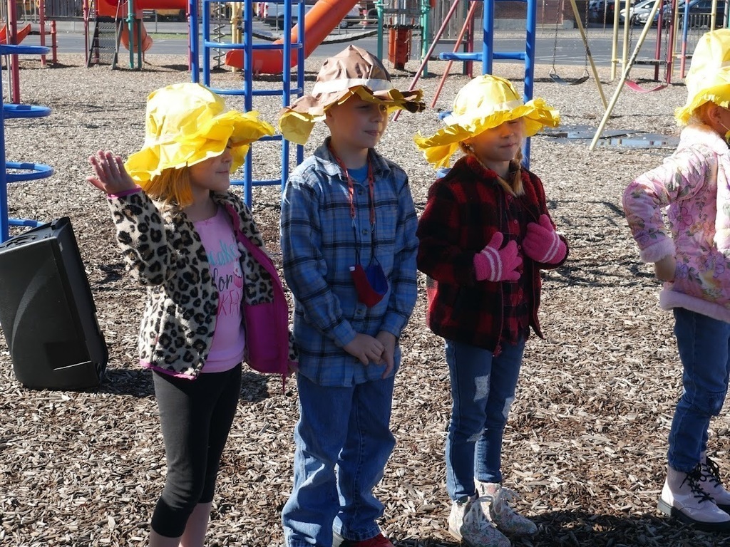 Cute 1st graders performing at Nevin Coppock