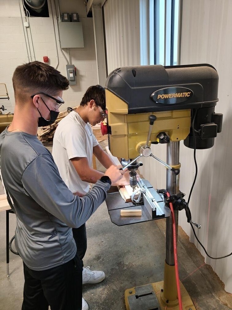 students working 