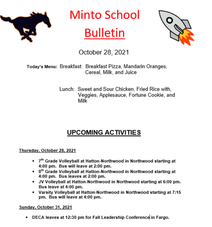 Daily Bulletin 10-28-21