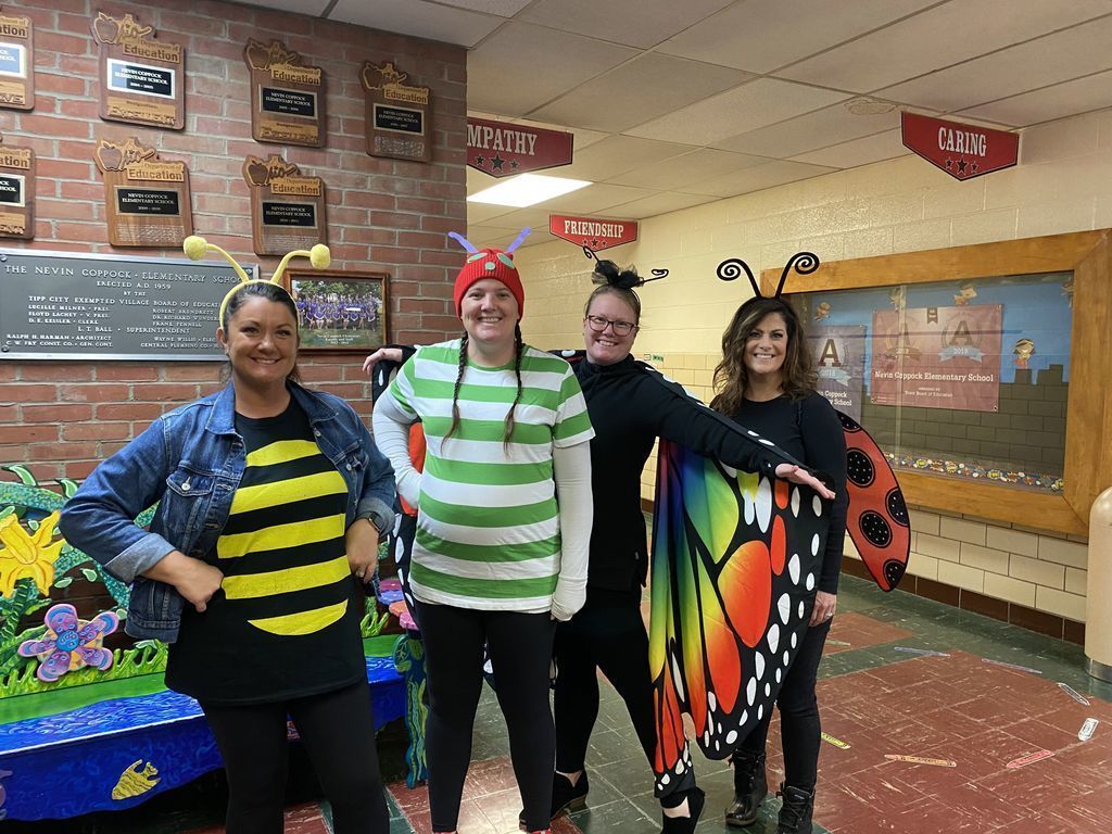 Nevin Coppock teachers dress as bugs for Halloween