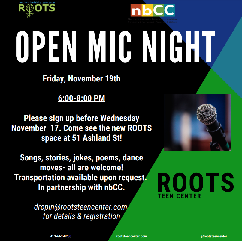 Open Mic Night at Roots Teen Center