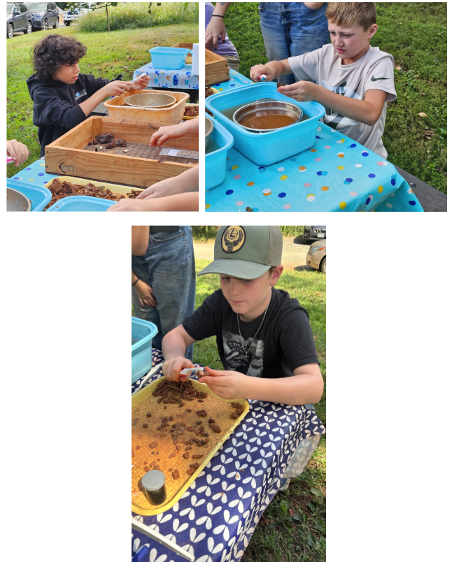Robotics field trip to Monticello. Students got to dig, sift, clean, and sort artifacts from a real dig site!