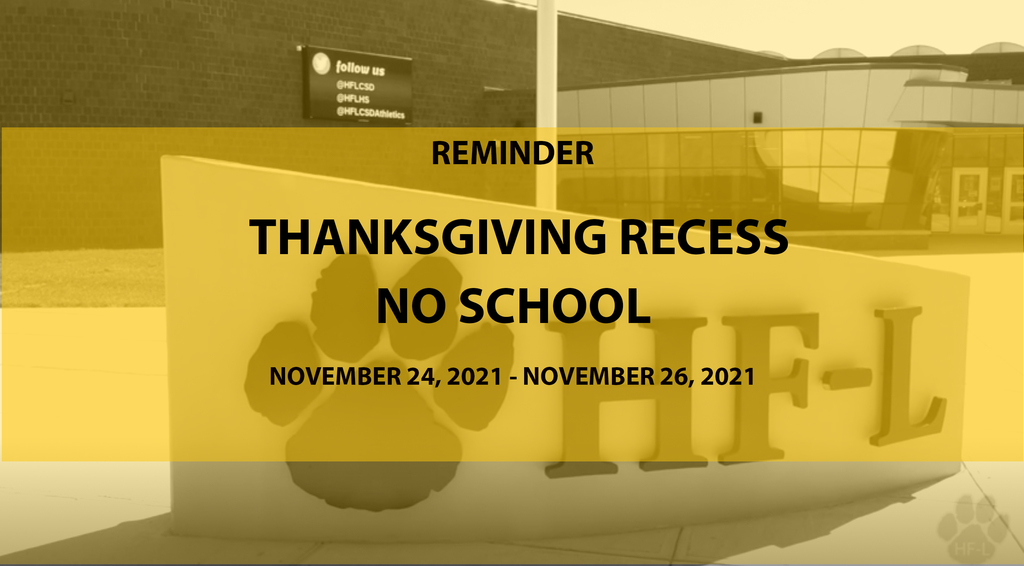 thanksgiving break reminder