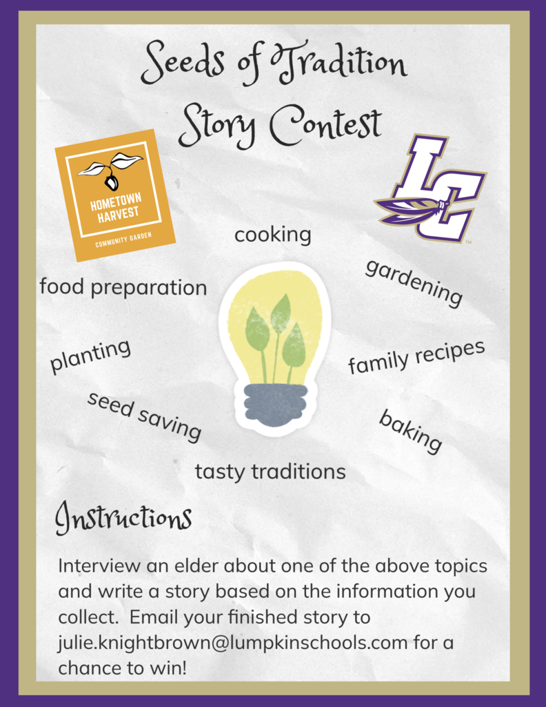 Seeds of Tradition Story Contest Flyer