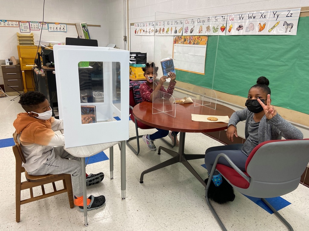 Students reading in class