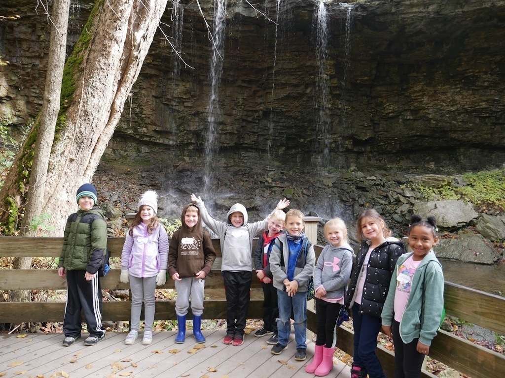 Children at the water falls.
