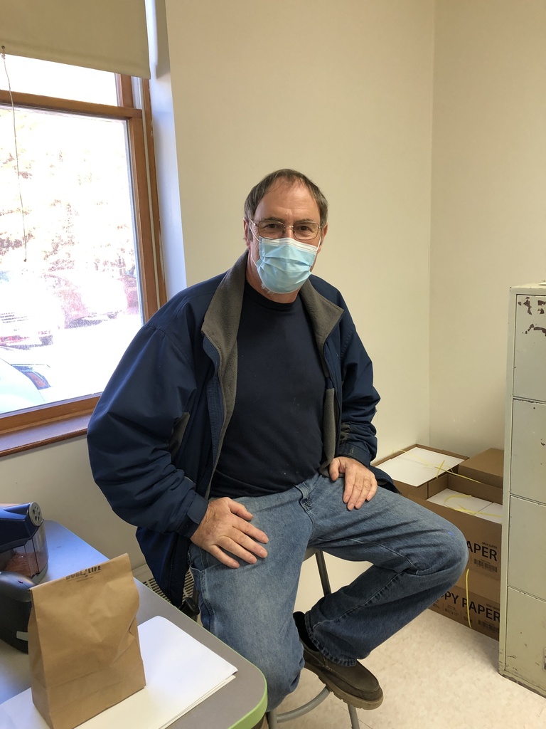 Leroy hanging out in the staff lounge