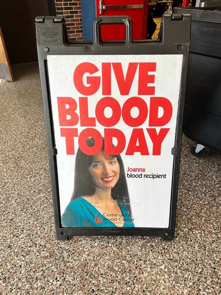 blood drive sign 