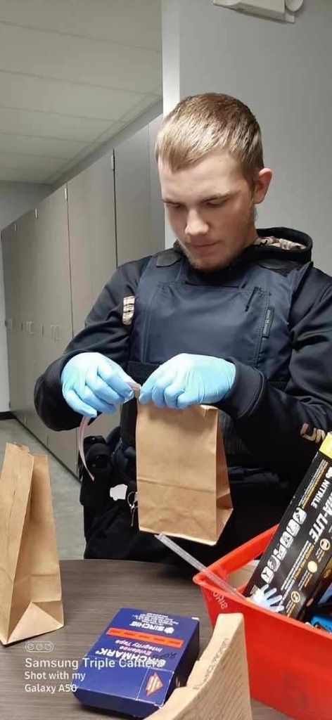 student investigating 