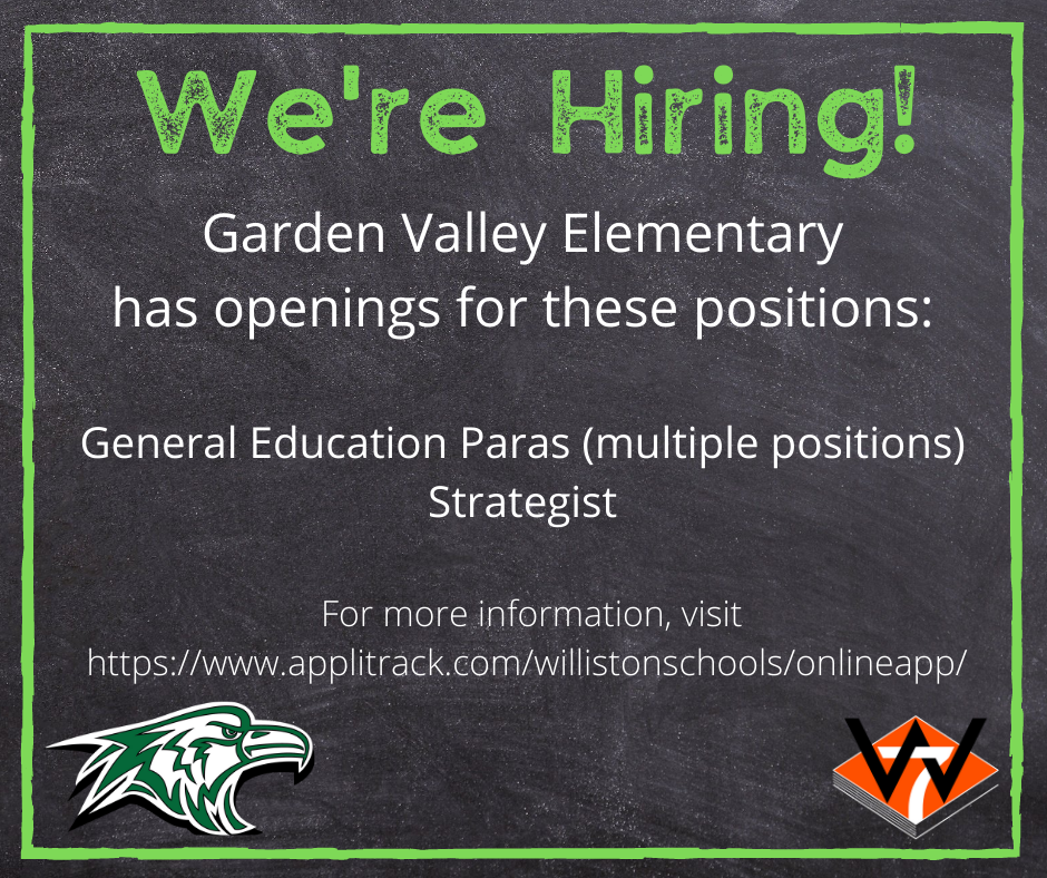 Garden Valley Hiring Ad