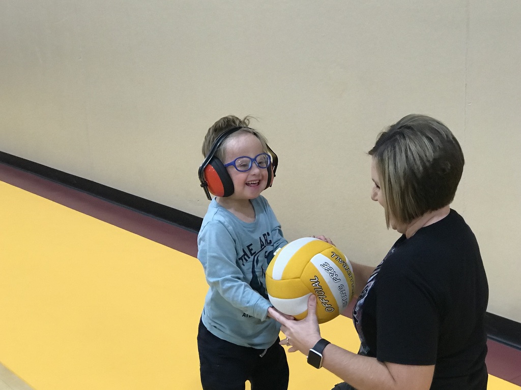 kids playing in PE class