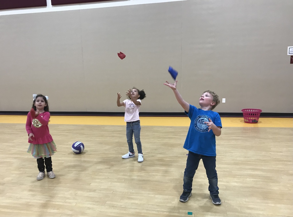 kids playing in PE class