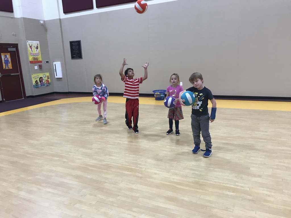 kids playing in PE class