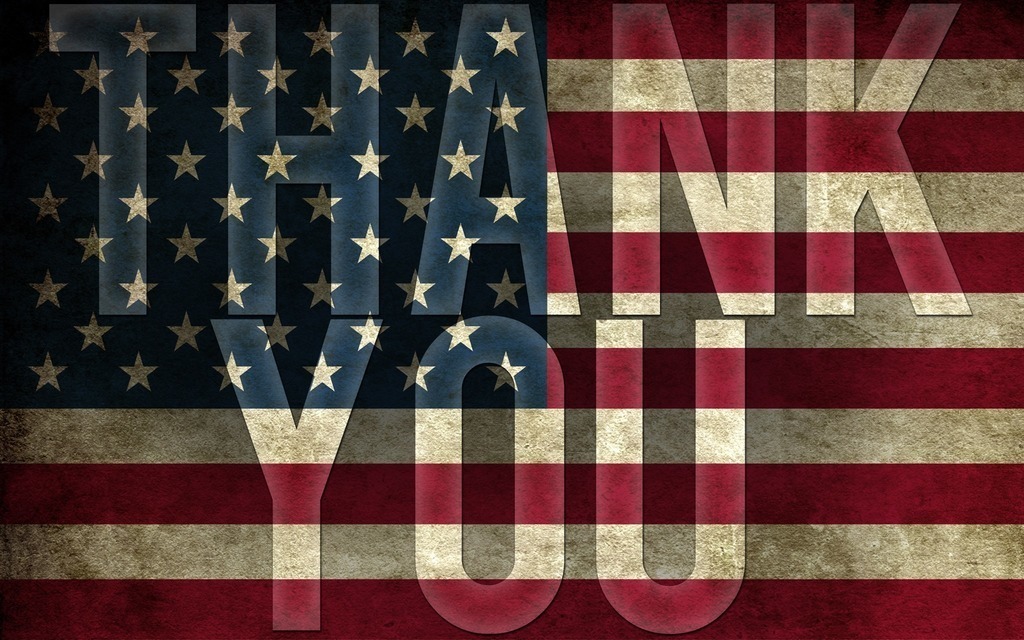 Thank You American Flag Photo