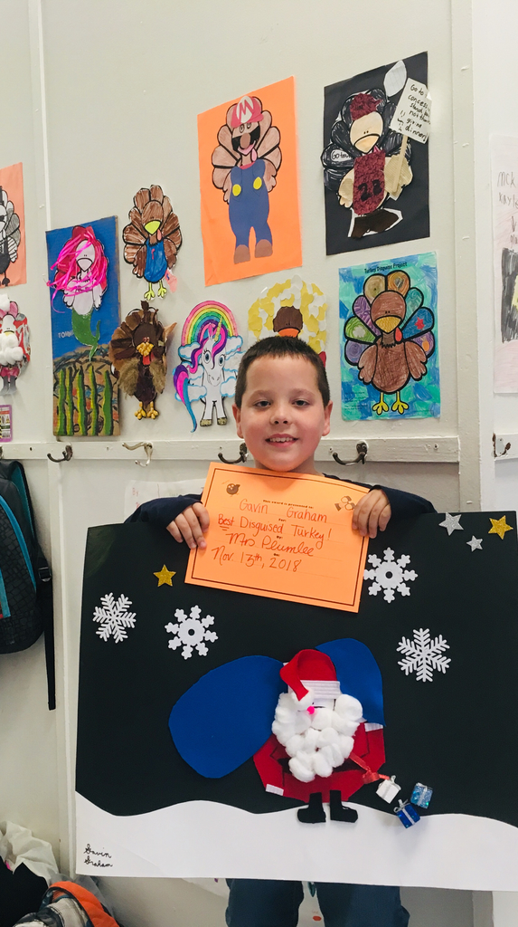 Gavin with his Santa Turkey 