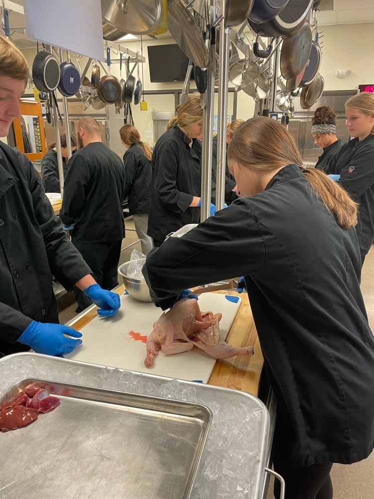 students fabricating chickens