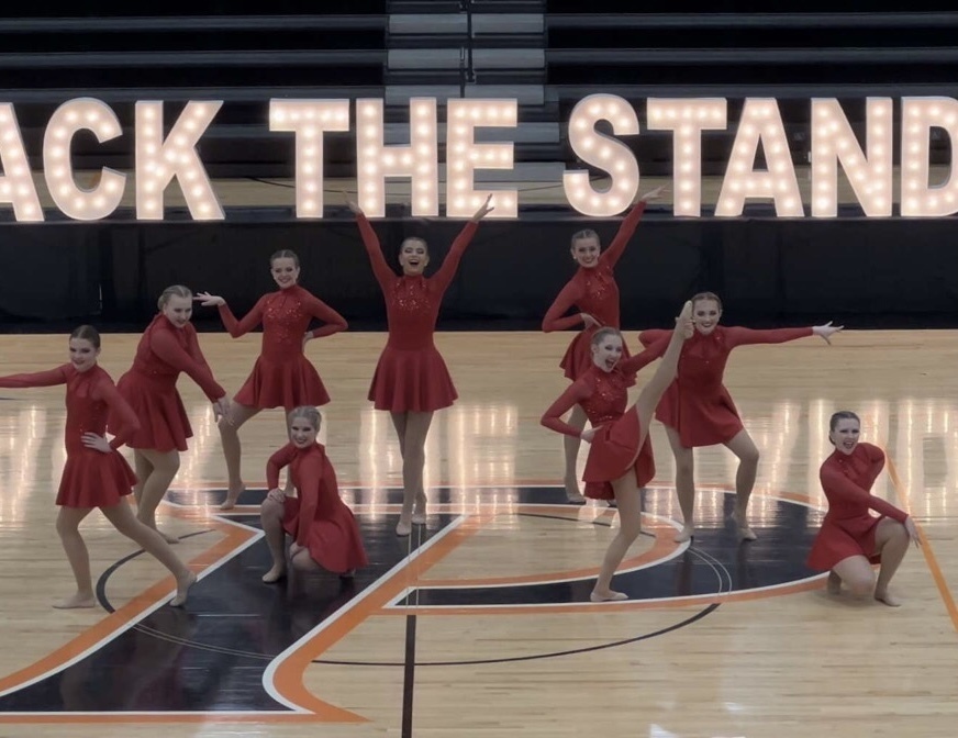 Dance team at competition
