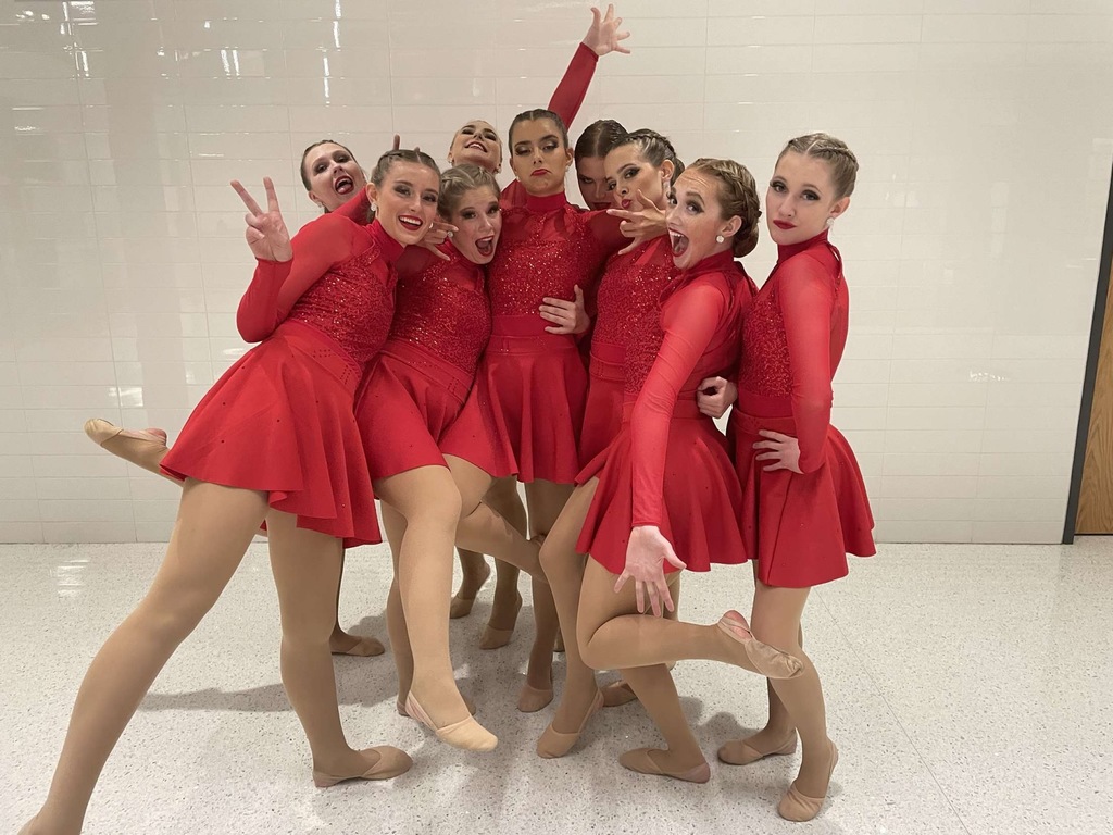 Dance team posing together